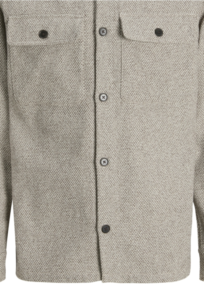 JPRRAYLE MELANGE SOLID L/S OVERSHIRT 12286840 Ermine